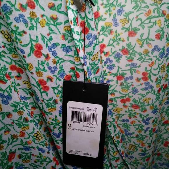 🆕GUESS Vintage Wrap Floral Top - Picture 3 of 3